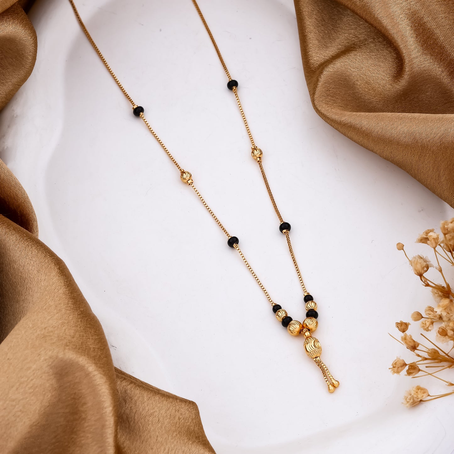 Modern Black Bead Mangalsutra