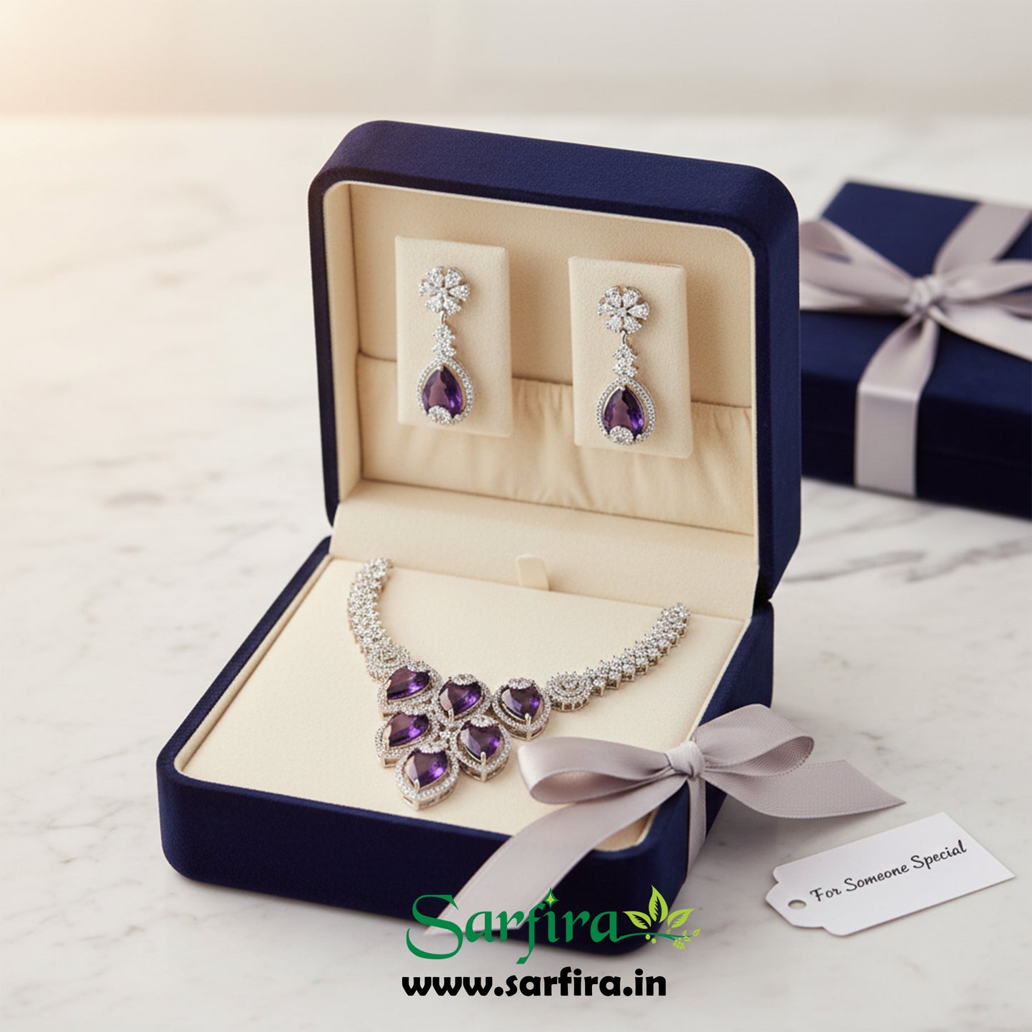 Purple Bridal Necklace