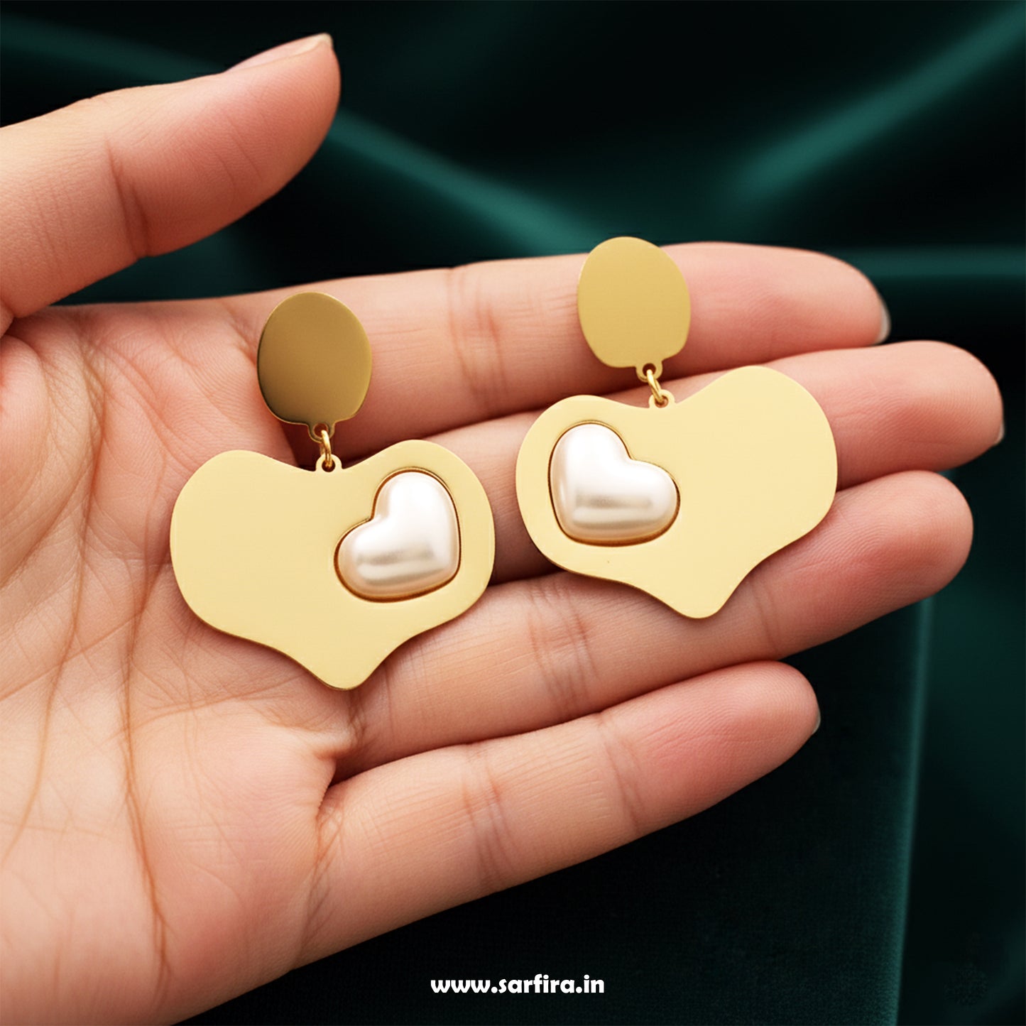 Mismatched Heart Drop Earrings