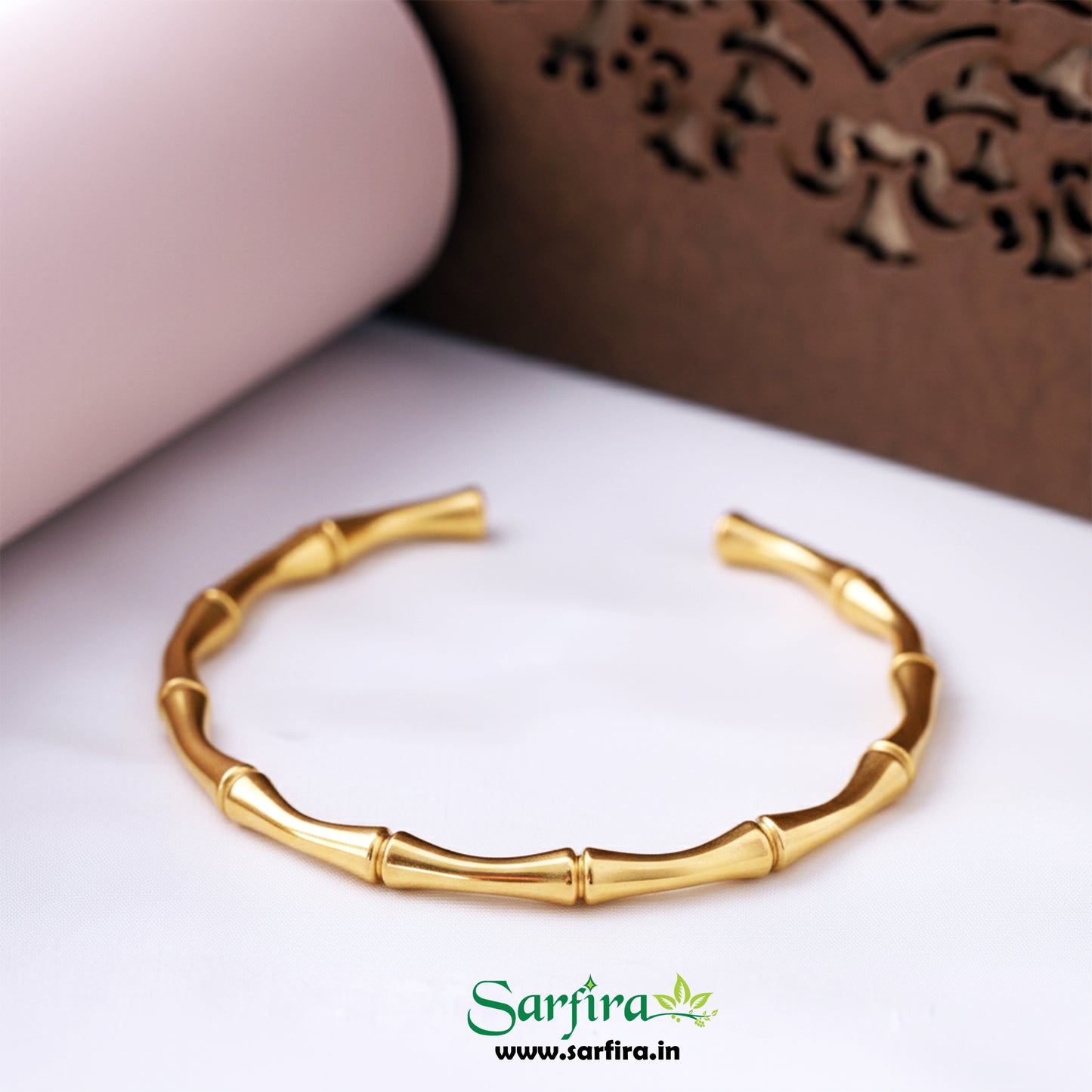 Bamboo Style Open Bangle Kada