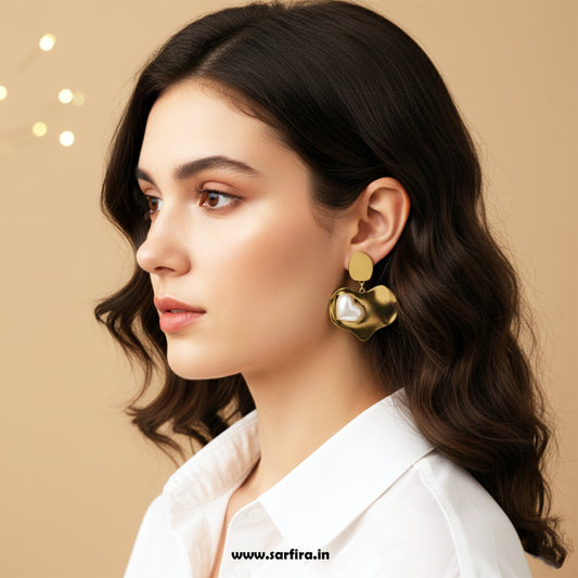 Mismatched Heart Drop Earrings