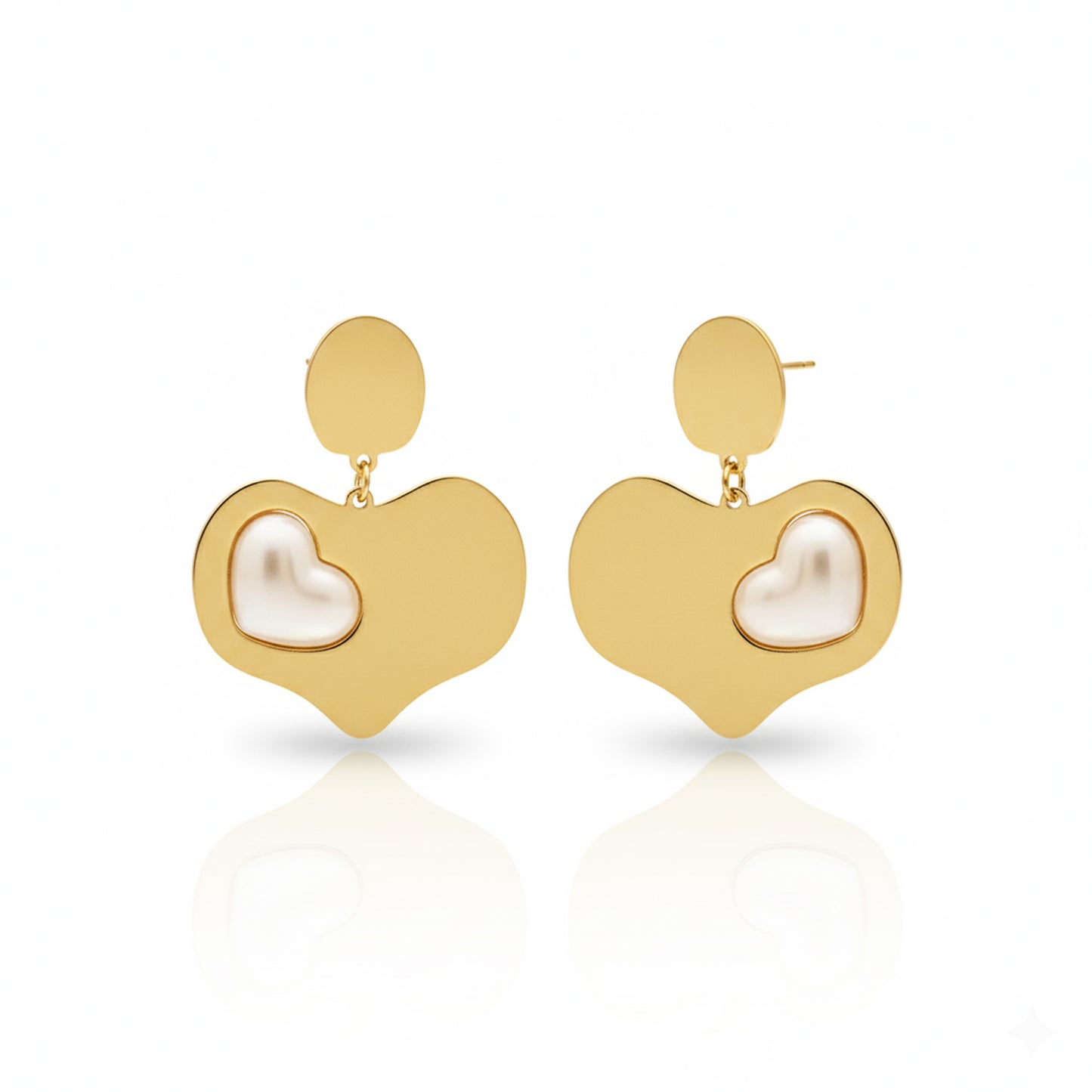 Mismatched Heart Drop Earrings