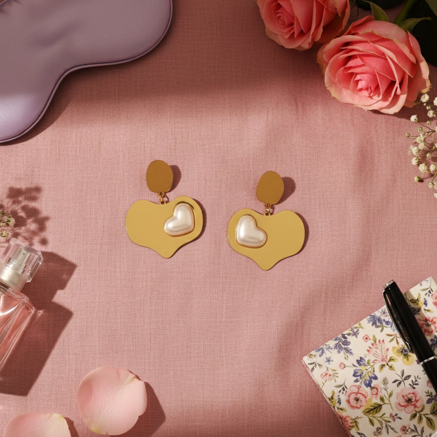 Mismatched Heart Drop Earrings