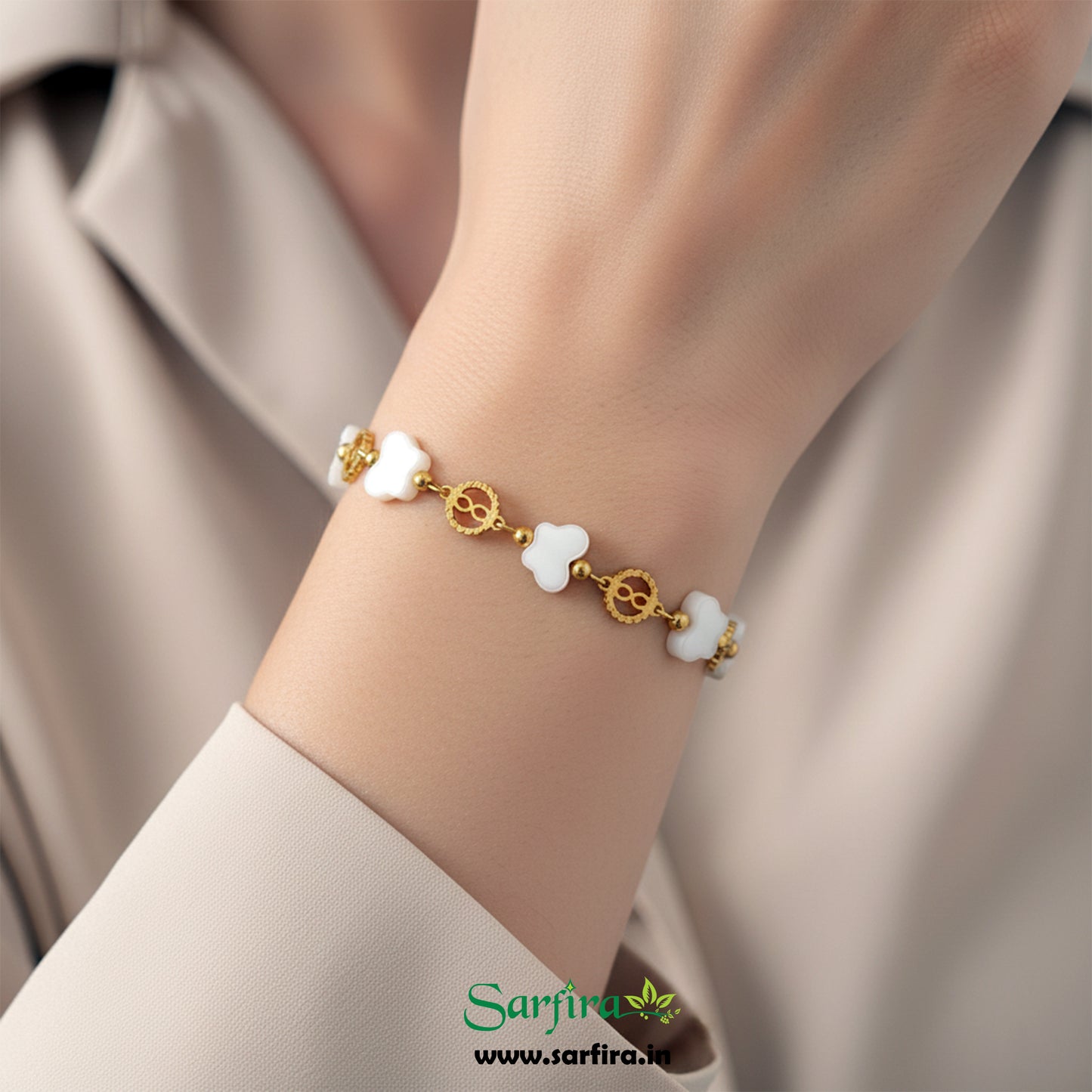 Flower & Infinity Link Bracelet