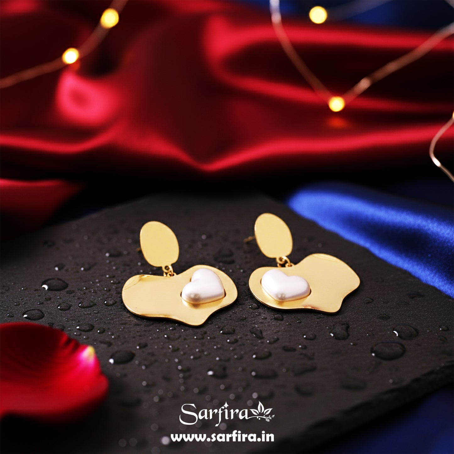 Mismatched Heart Drop Earrings
