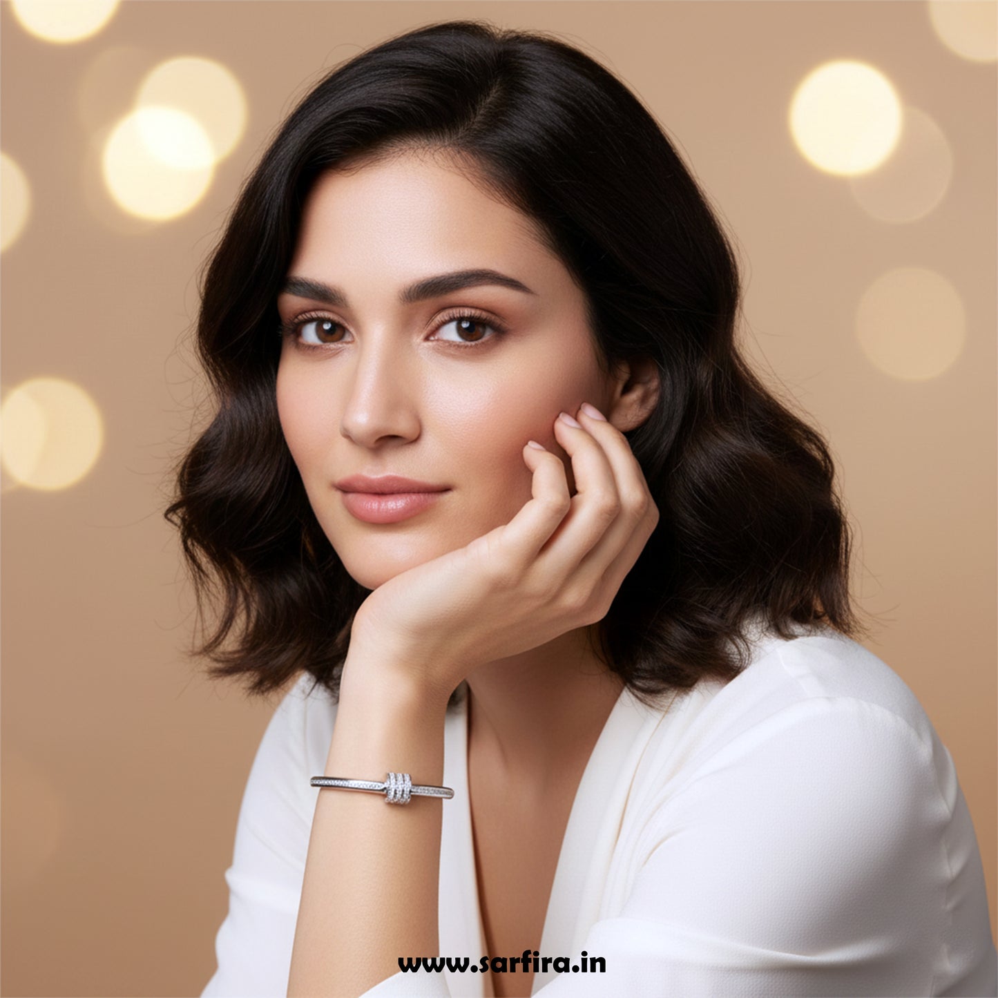 Silver Triple-Ring Kada Bracelet