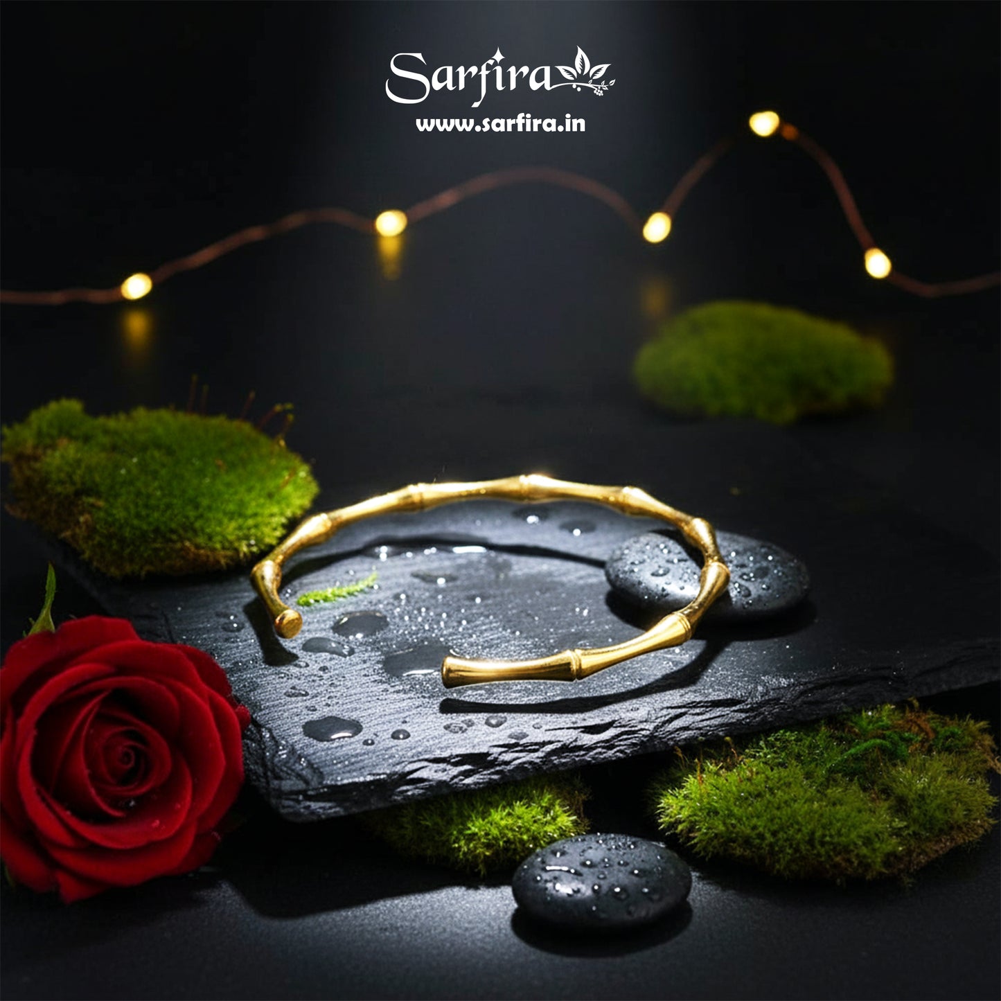 Bamboo Style Open Bangle Kada
