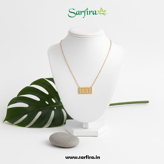 Anti-Tarnish Gold 11:11 Bar Chain Necklace
