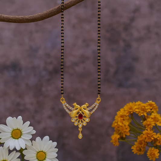 Butterfly Design Stone Mangalsutra