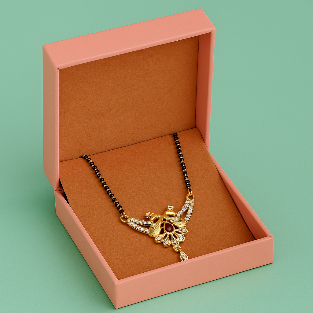 Butterfly Design Stone Mangalsutra
