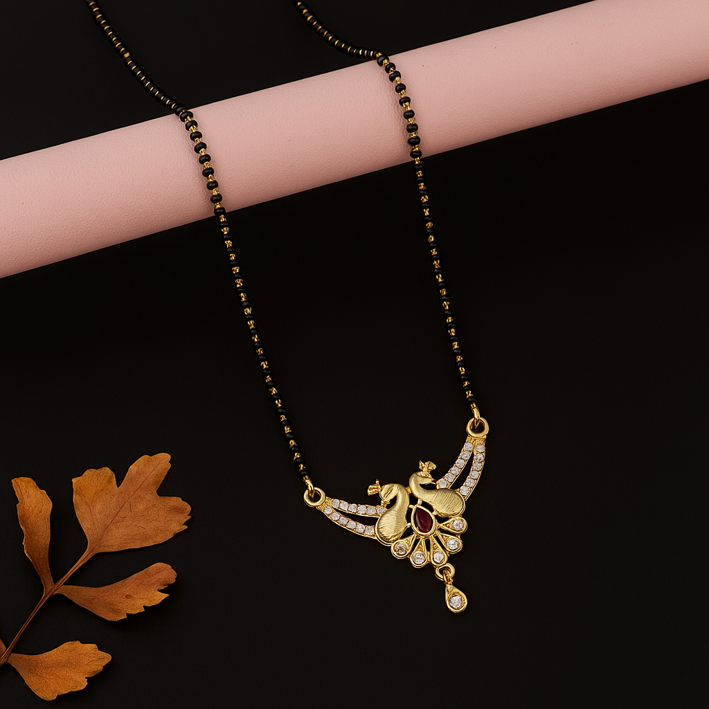 Butterfly Design Stone Mangalsutra