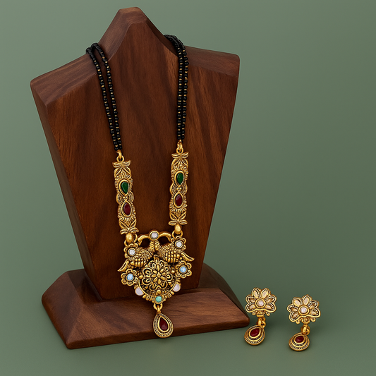 Peacock Design Premium Mangalsutra Set For Women