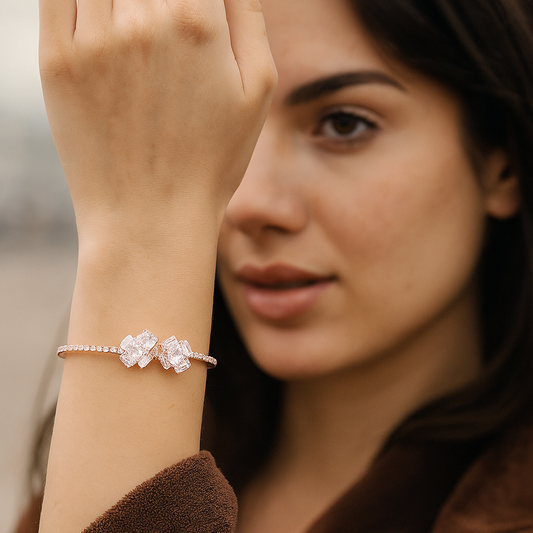 Elegant Rose Gold Crystal Bracelet