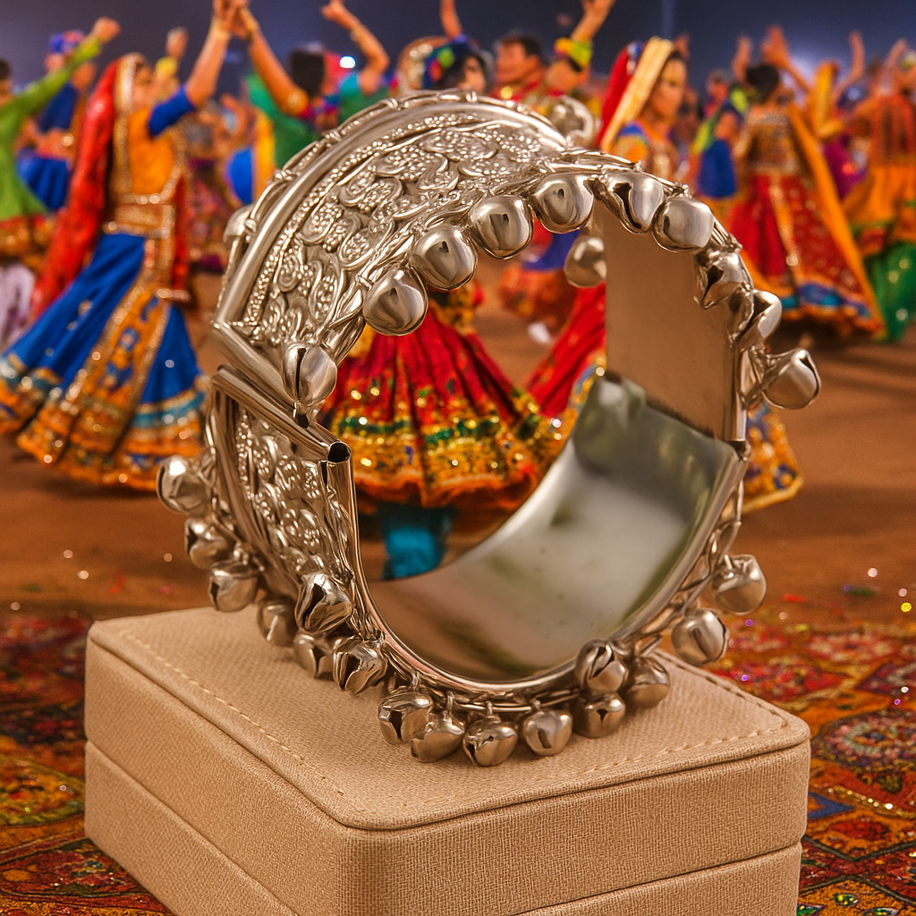 Oxidised Silver Kada – Statement Ethnic Bangle for Women