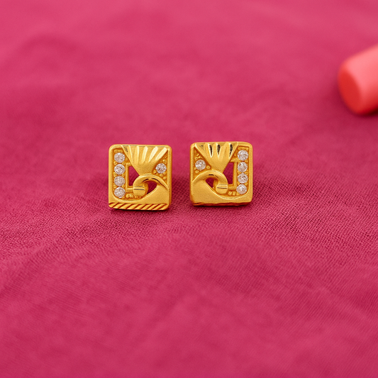 Square Diamond Earrings