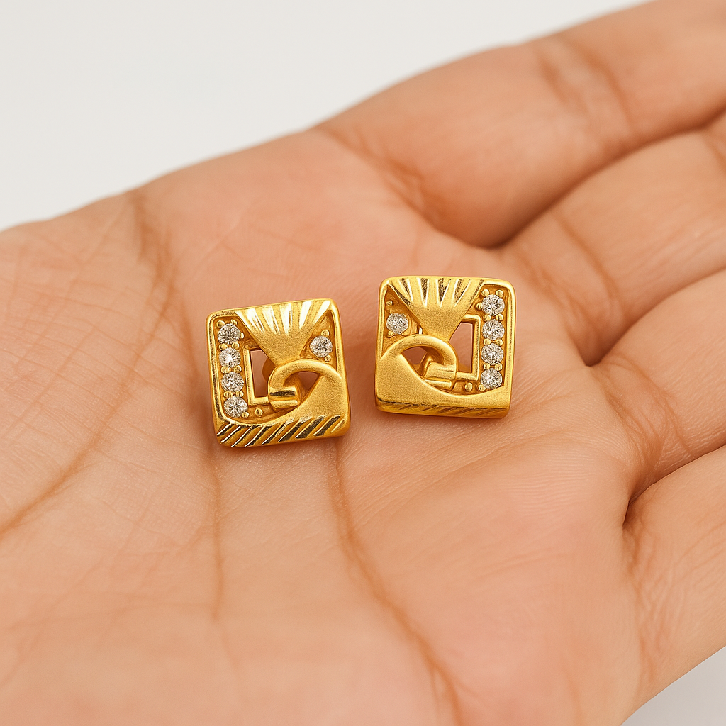 Square Diamond Earrings