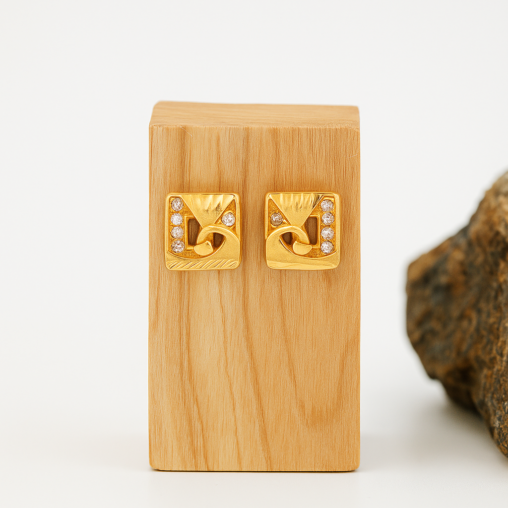 Square Diamond Earrings