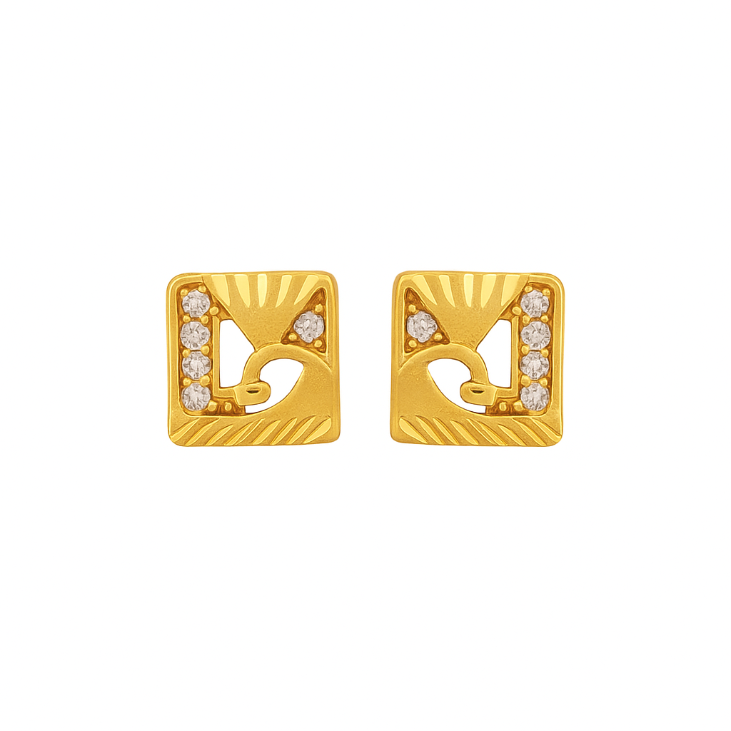 Square Diamond Earrings