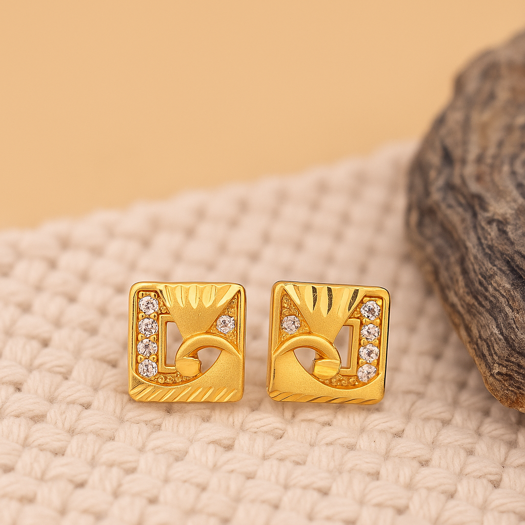 Square Diamond Earrings