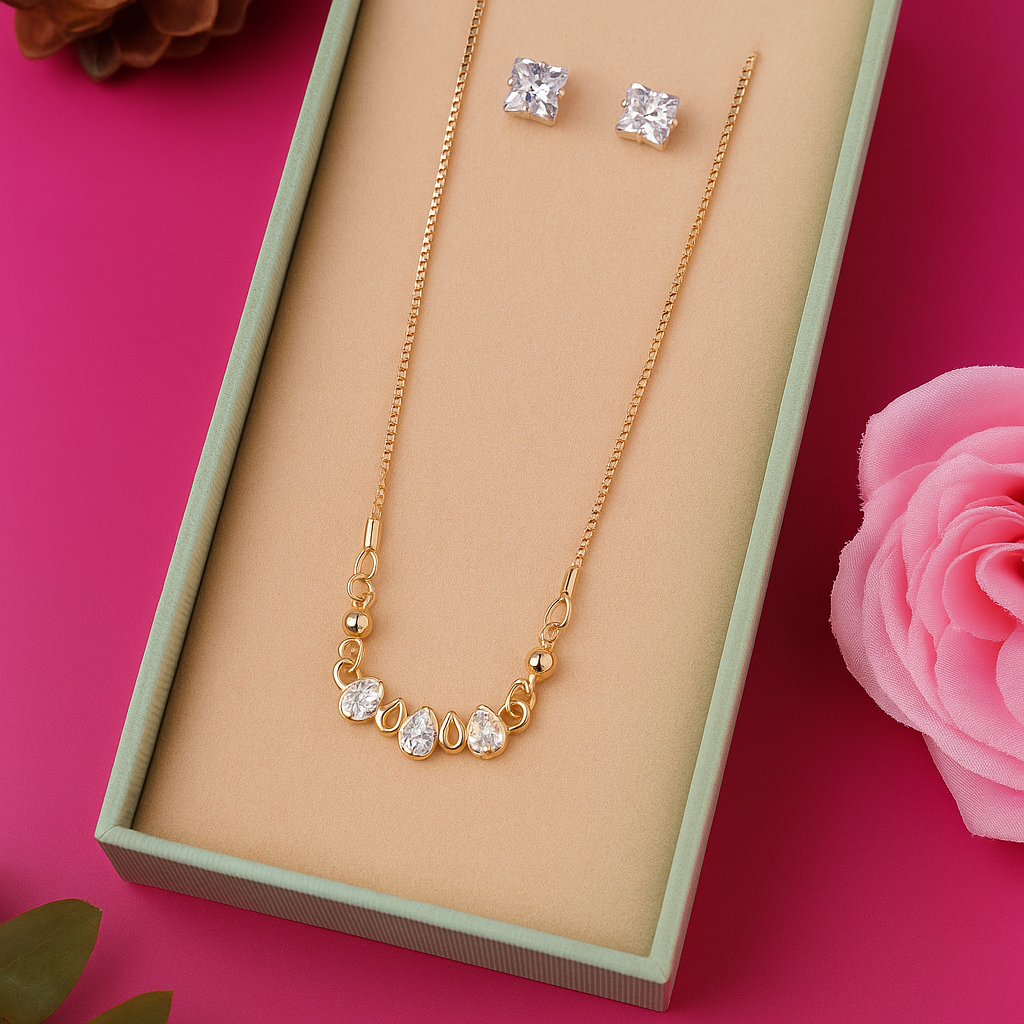 Crystal Stone Chain Pendant