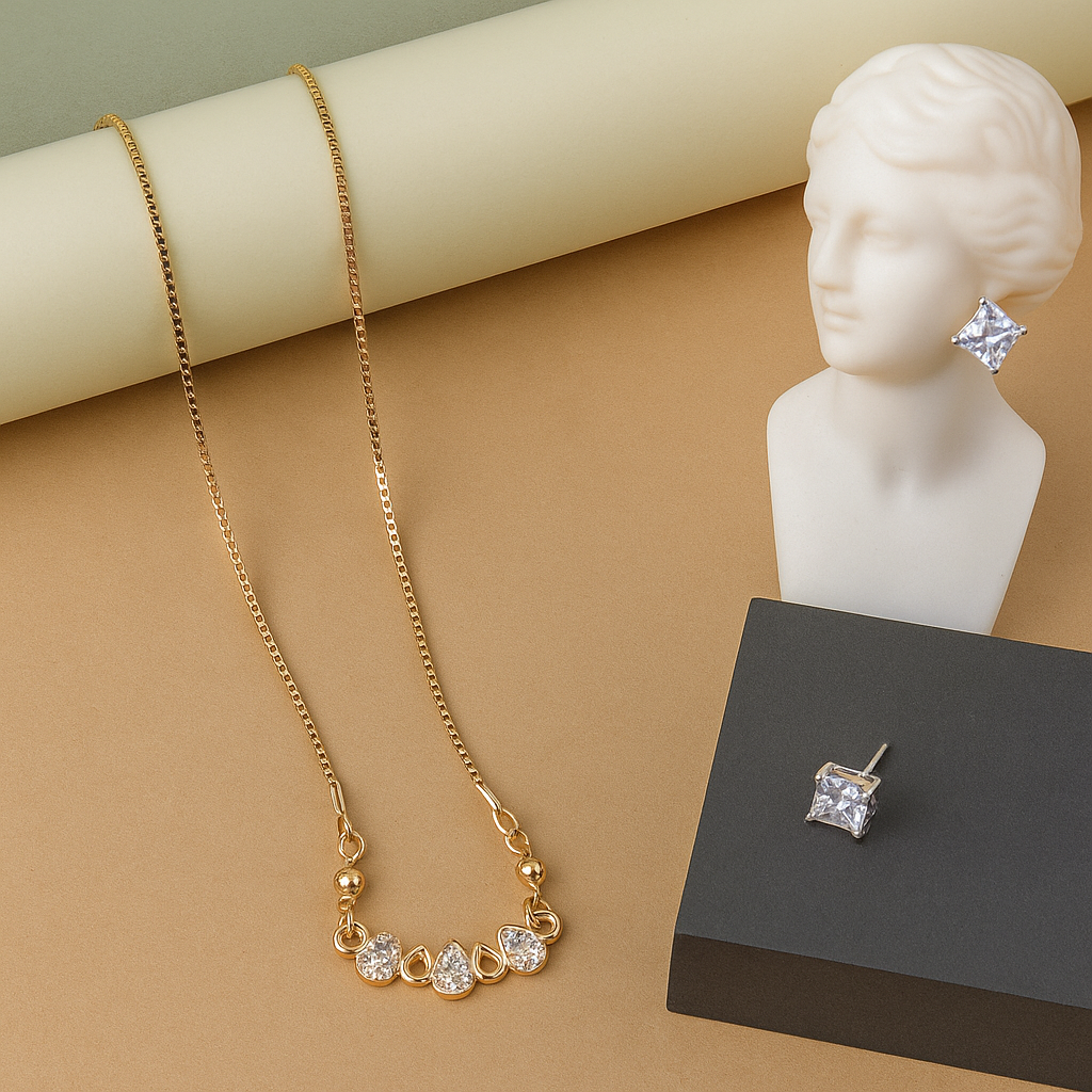 Crystal Stone Chain Pendant