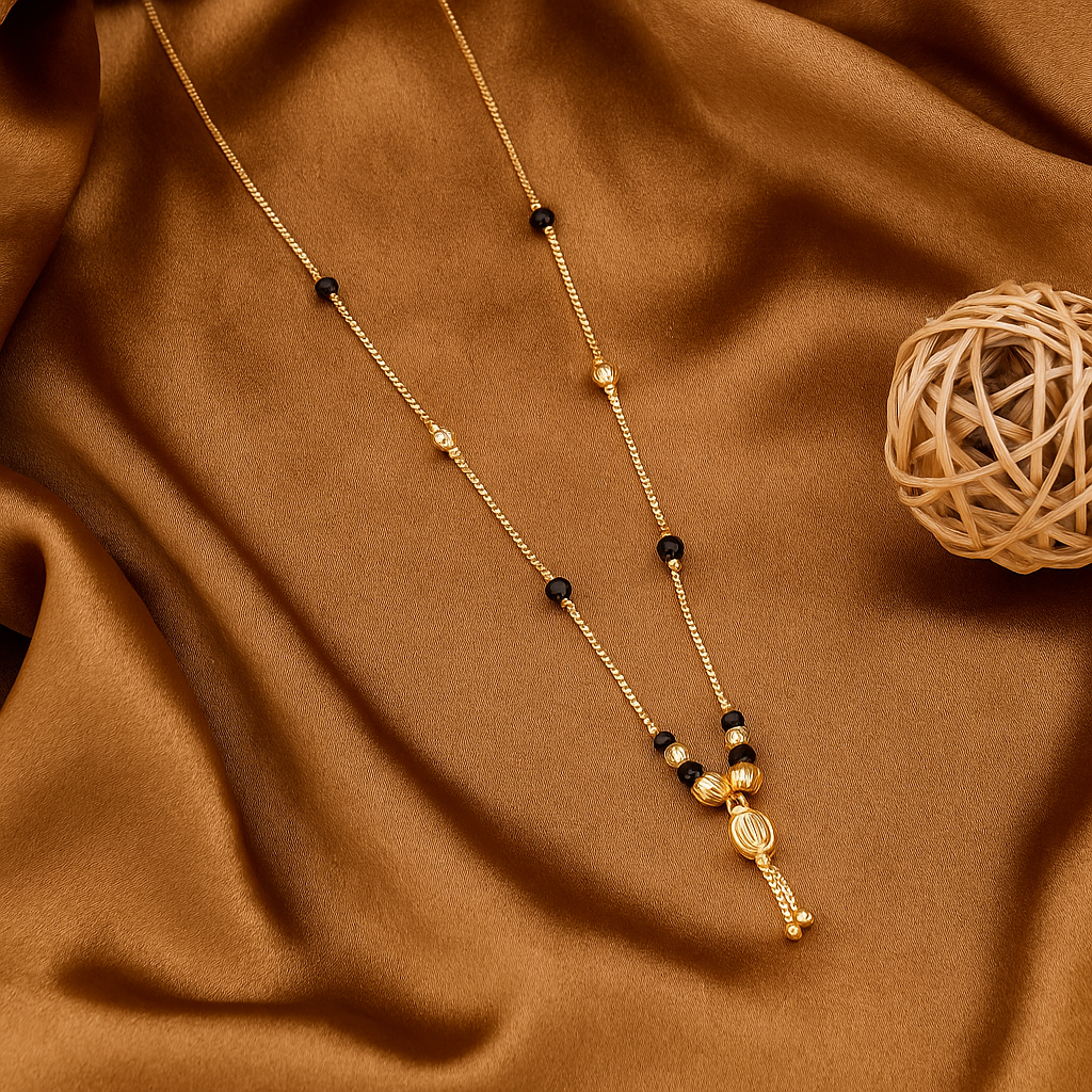 Modern Black Bead Mangalsutra