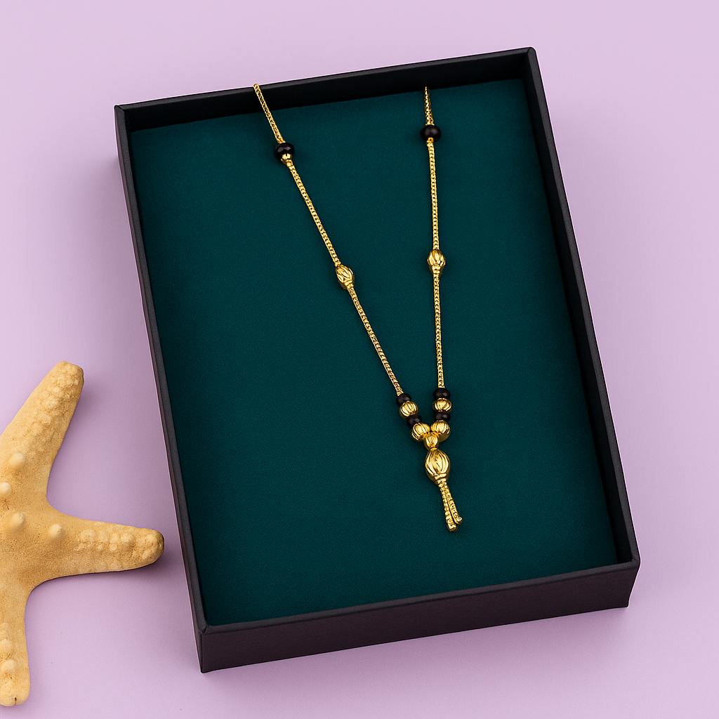 Modern Black Bead Mangalsutra