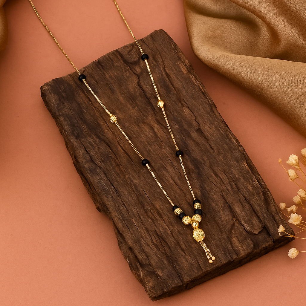 Modern Black Bead Mangalsutra