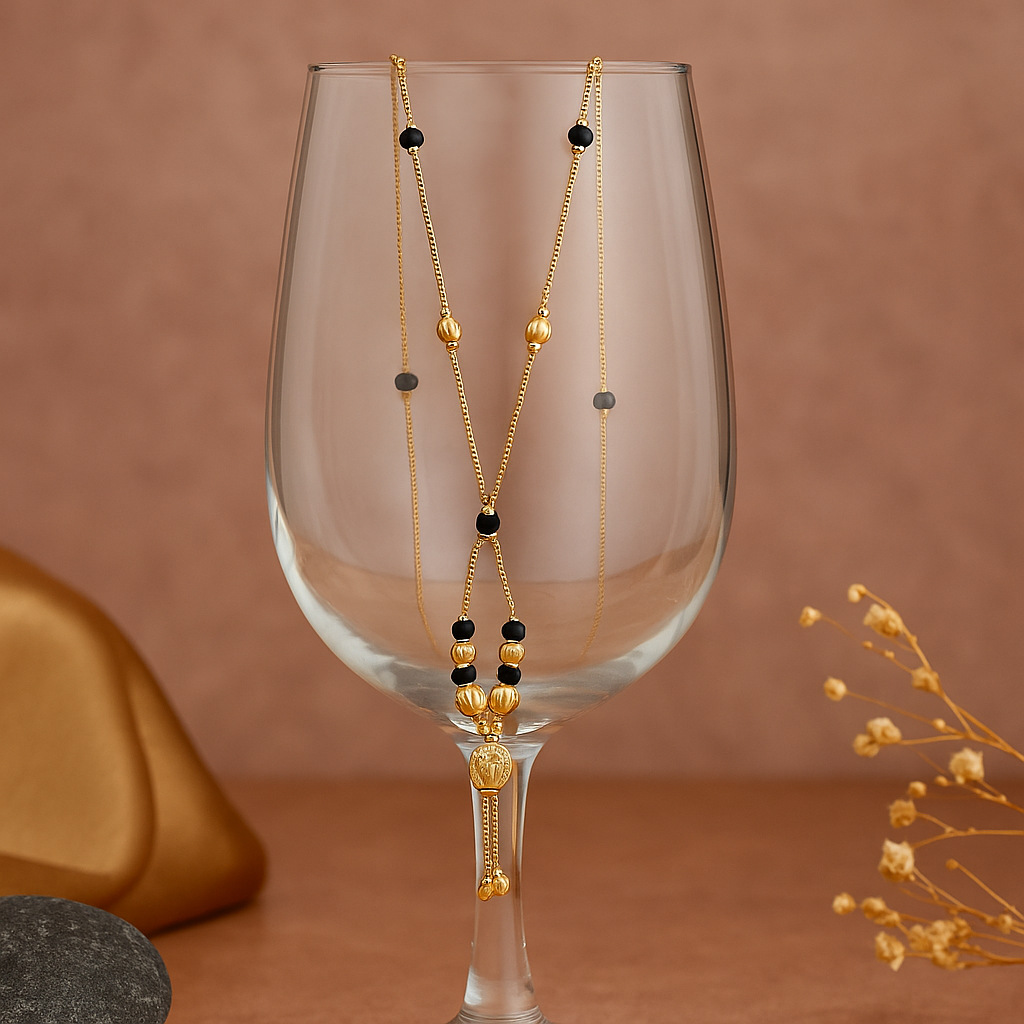 Modern Black Bead Mangalsutra