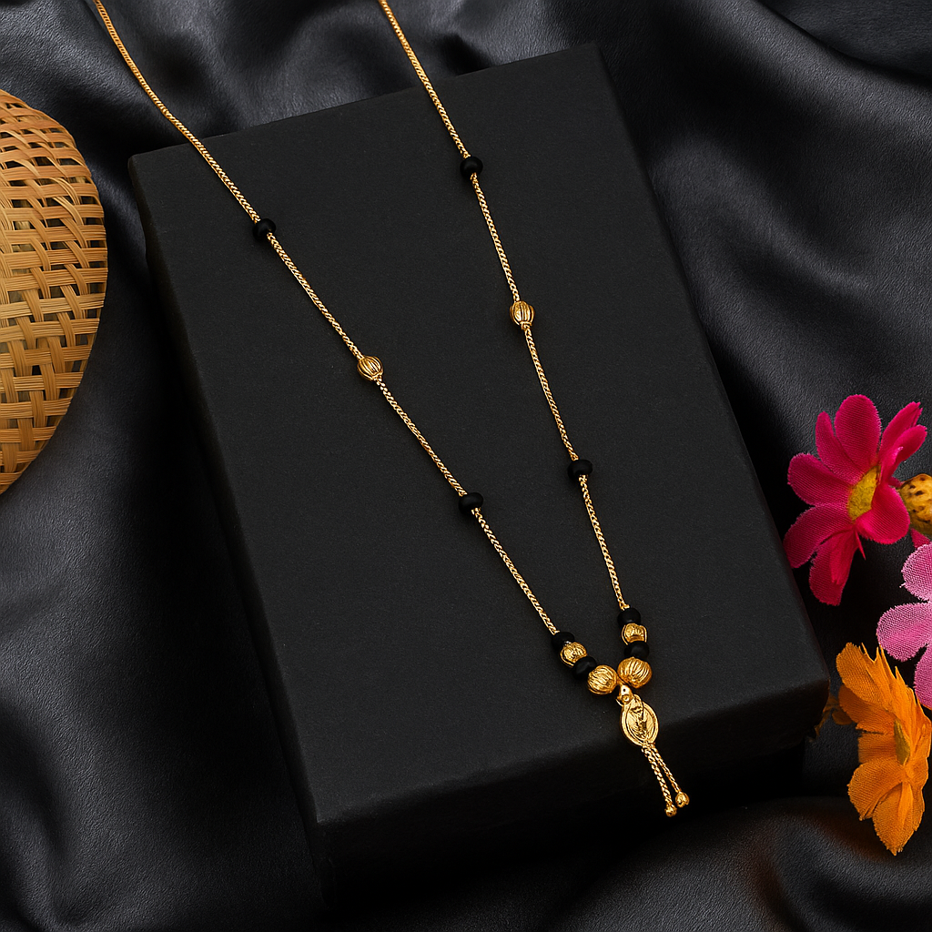 Modern Black Bead Mangalsutra