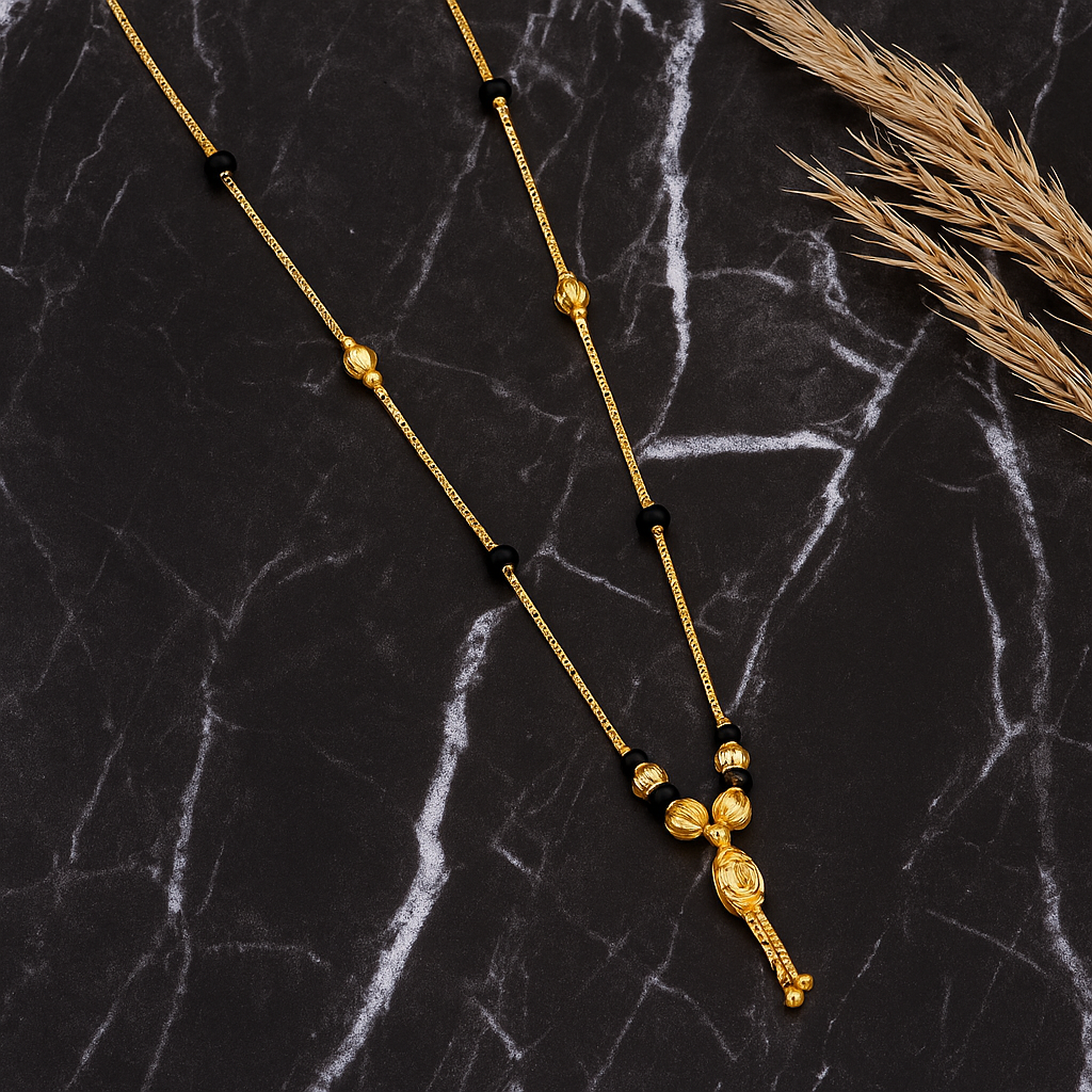 Modern Black Bead Mangalsutra