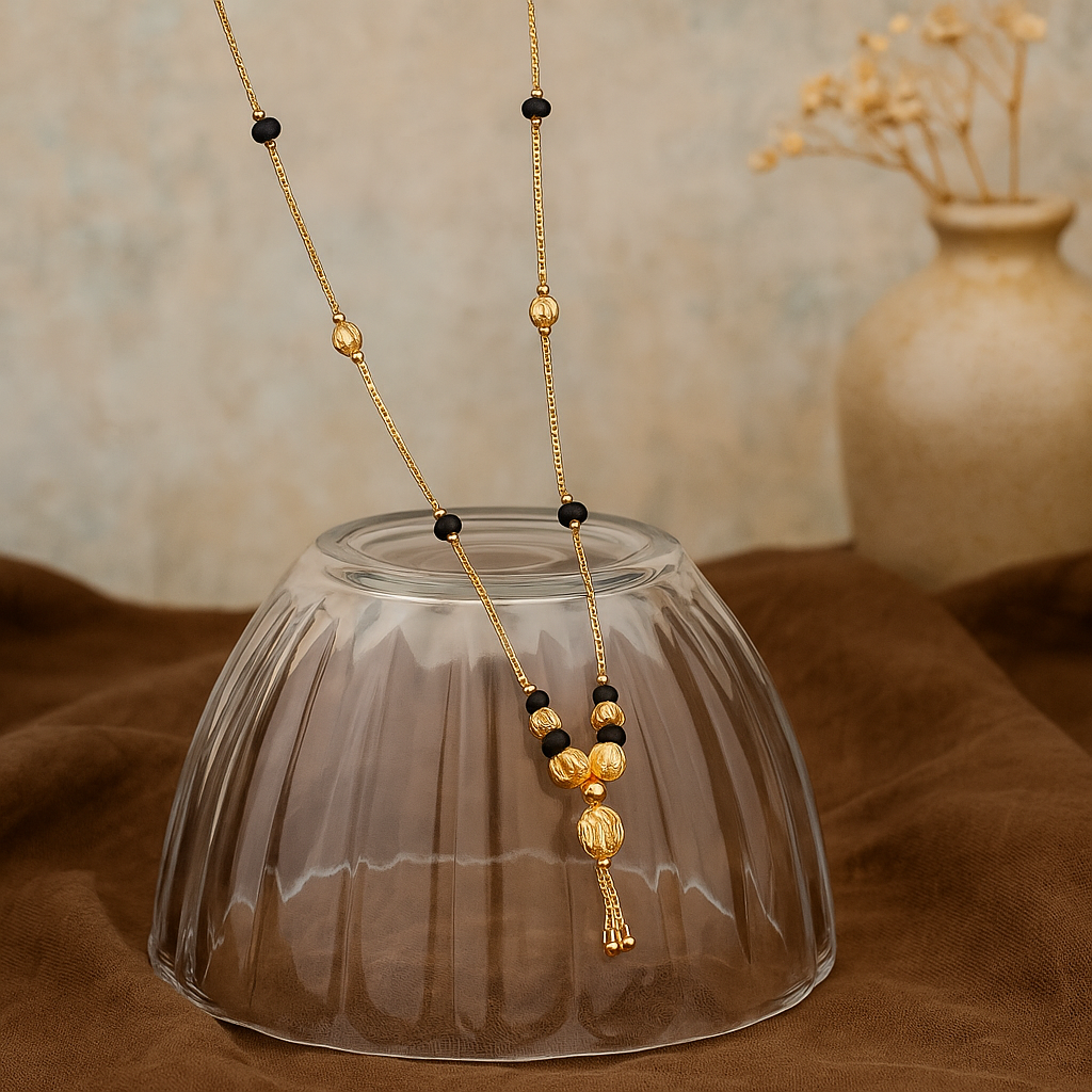 Modern Black Bead Mangalsutra