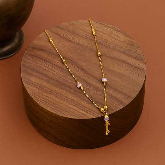 Elegant Pink Bead Mangalsutra