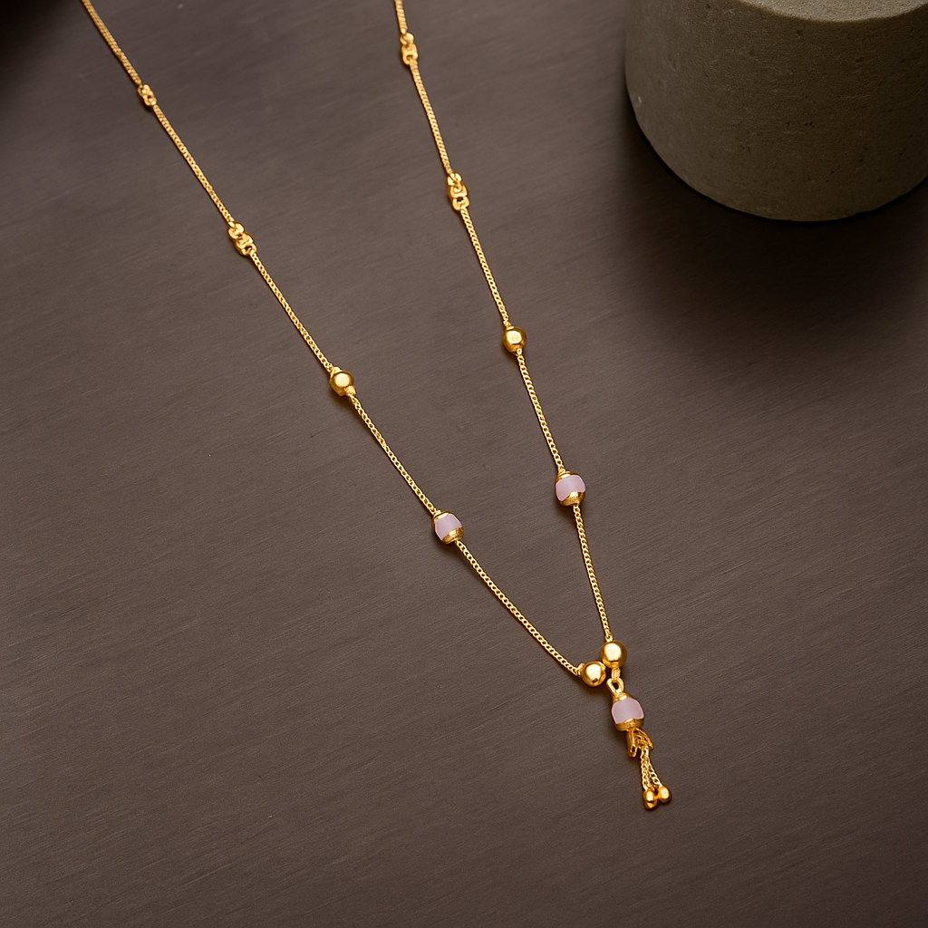 Elegant Pink Bead Mangalsutra