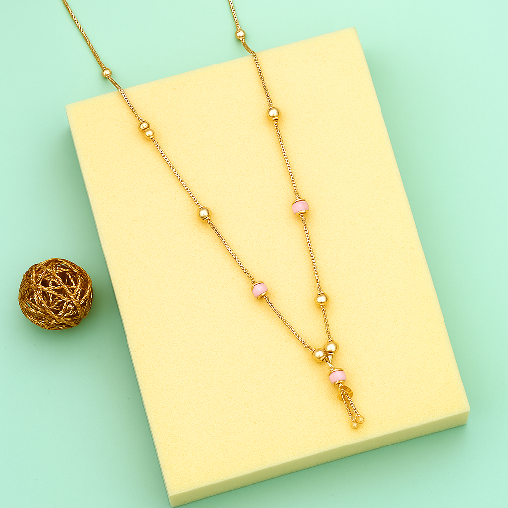 Elegant Pink Bead Mangalsutra