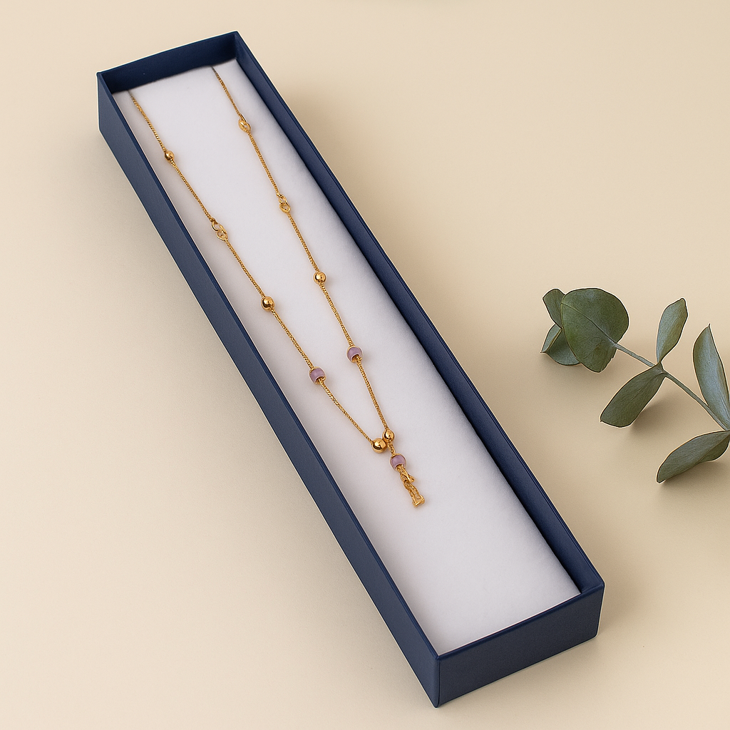 Elegant Pink Bead Mangalsutra