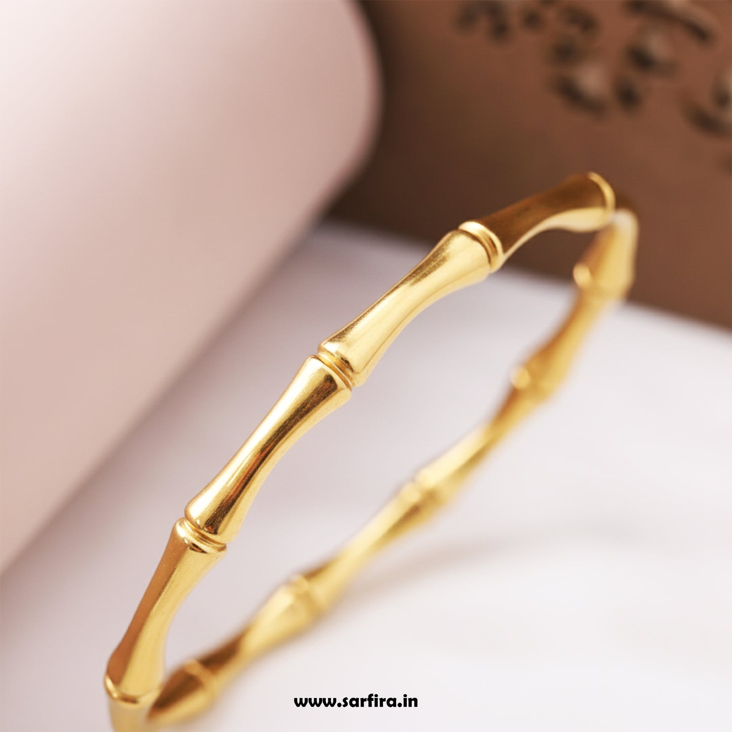 Bamboo Style Open Bangle Kada