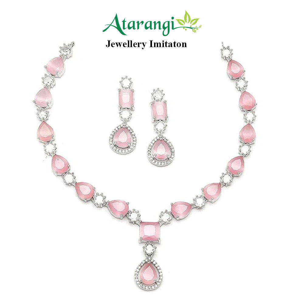 Royal Kundan Pink Bridal Necklace Set