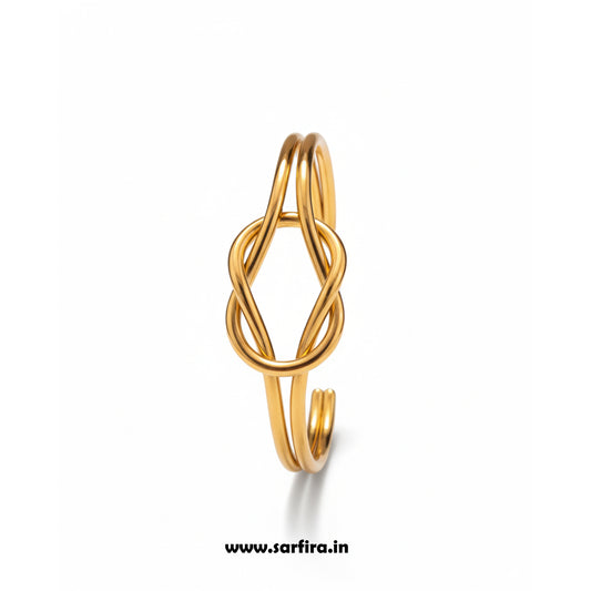 Intertwined Knot Open Cuff Kada