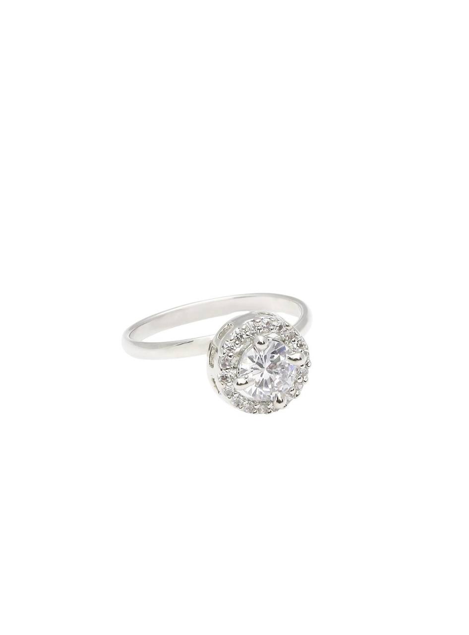 Classic Silver Diamond Finger Ring – Bridal & Party Wear