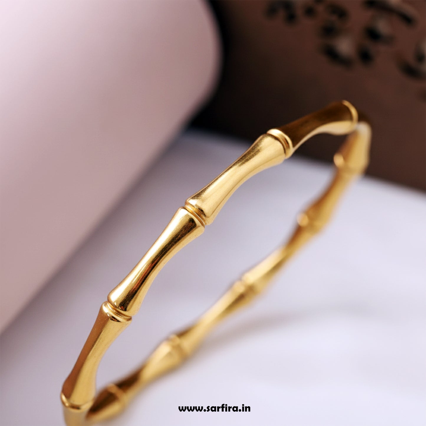 Bamboo Style Open Bangle Kada