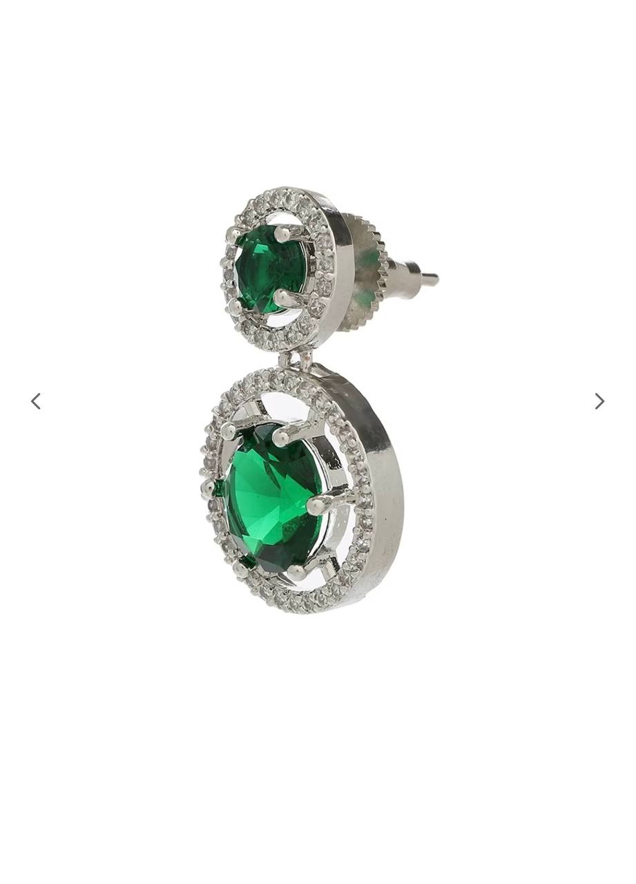 Atarangi Crystal Drop Earrings for Women – Available in Blue & Green