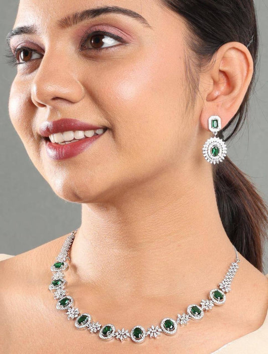 Royal Bridal Green Necklace Set