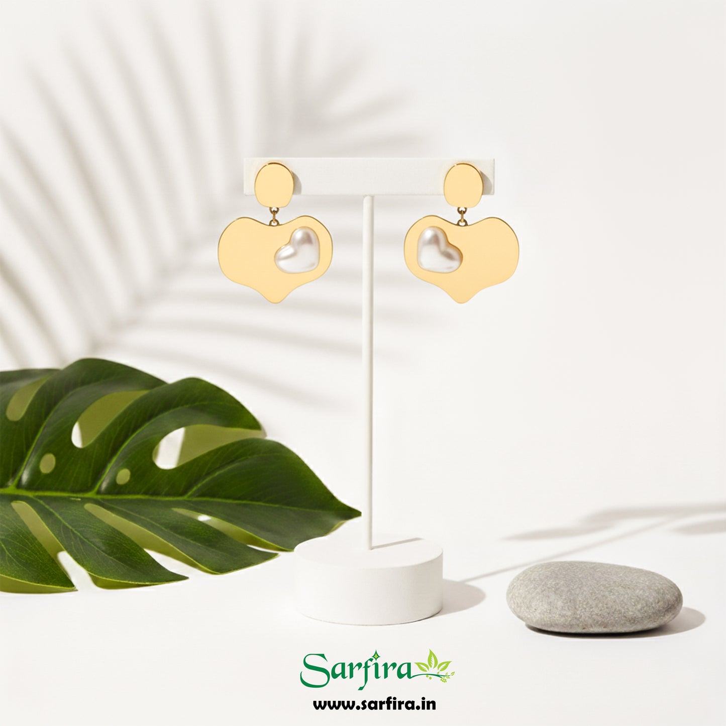 Mismatched Heart Drop Earrings