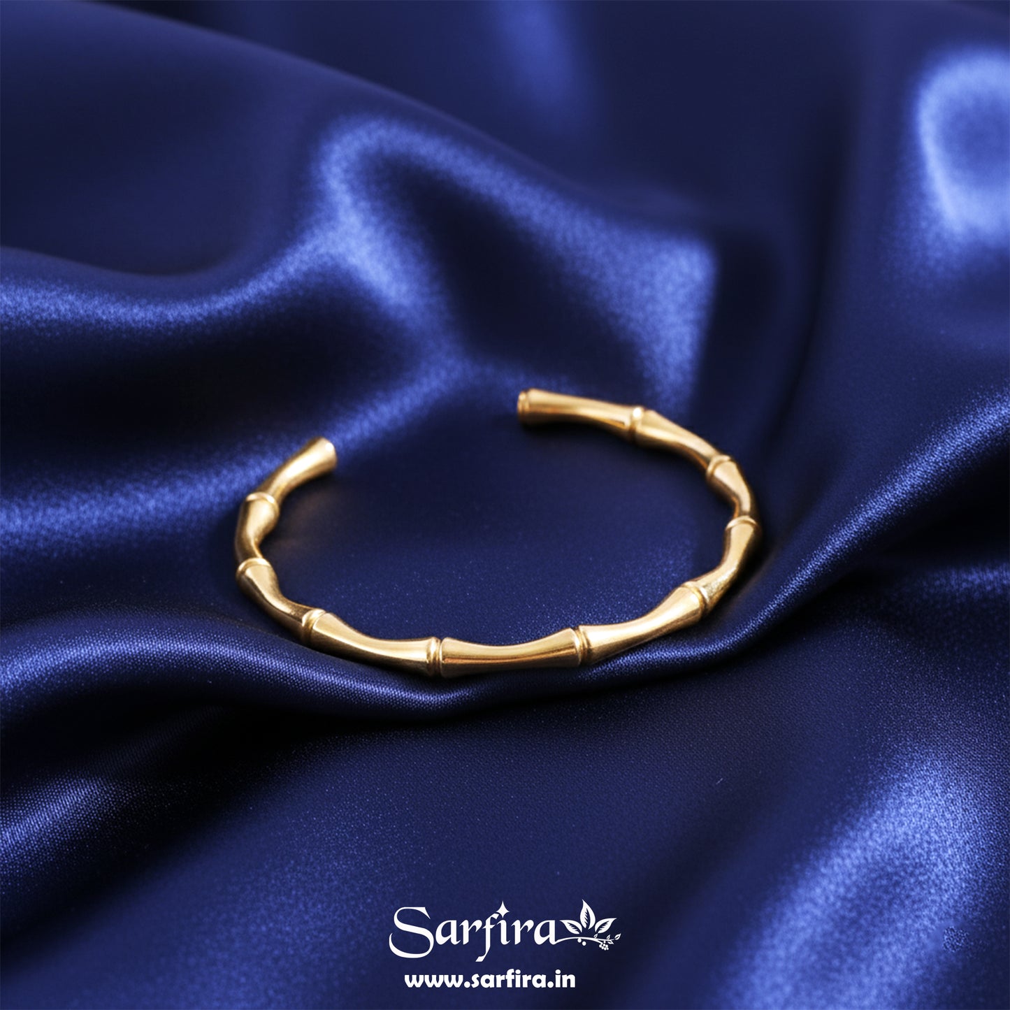 Bamboo Style Open Bangle Kada