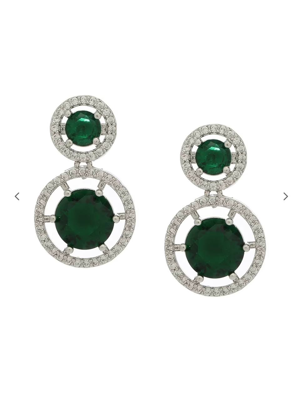 Atarangi Crystal Drop Earrings for Women – Available in Blue & Green