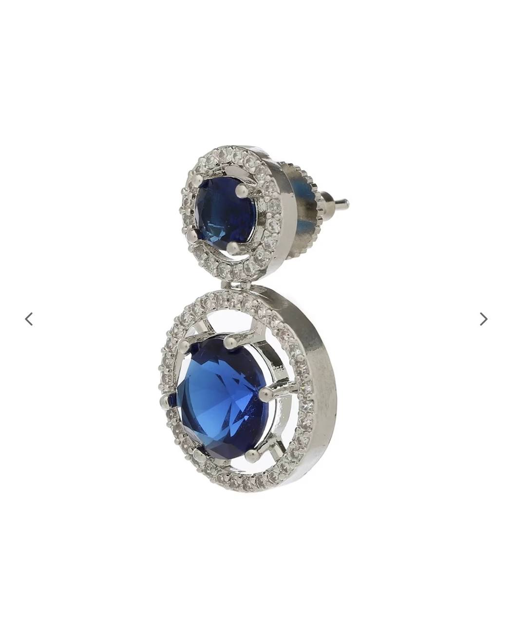 Atarangi Crystal Drop Earrings for Women – Available in Blue & Green