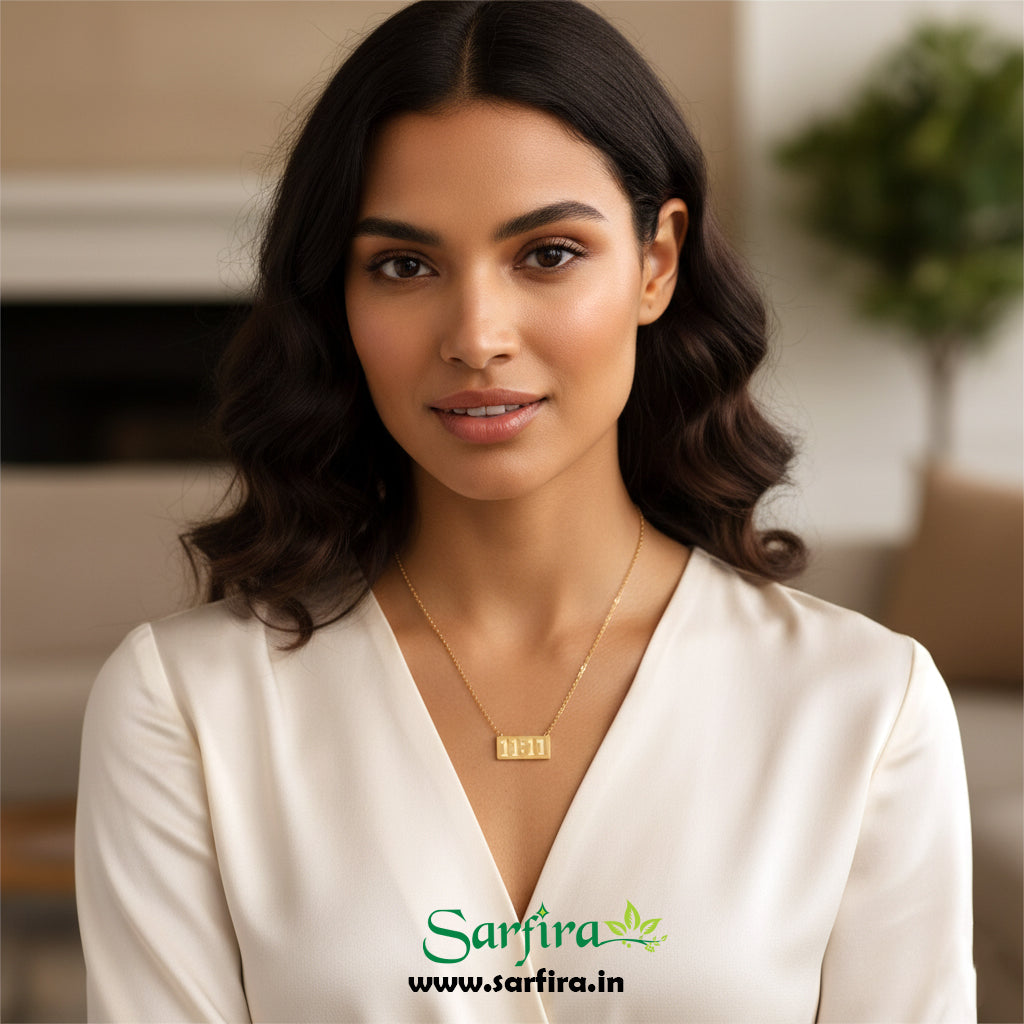 Anti-Tarnish Gold 11:11 Bar Chain Necklace