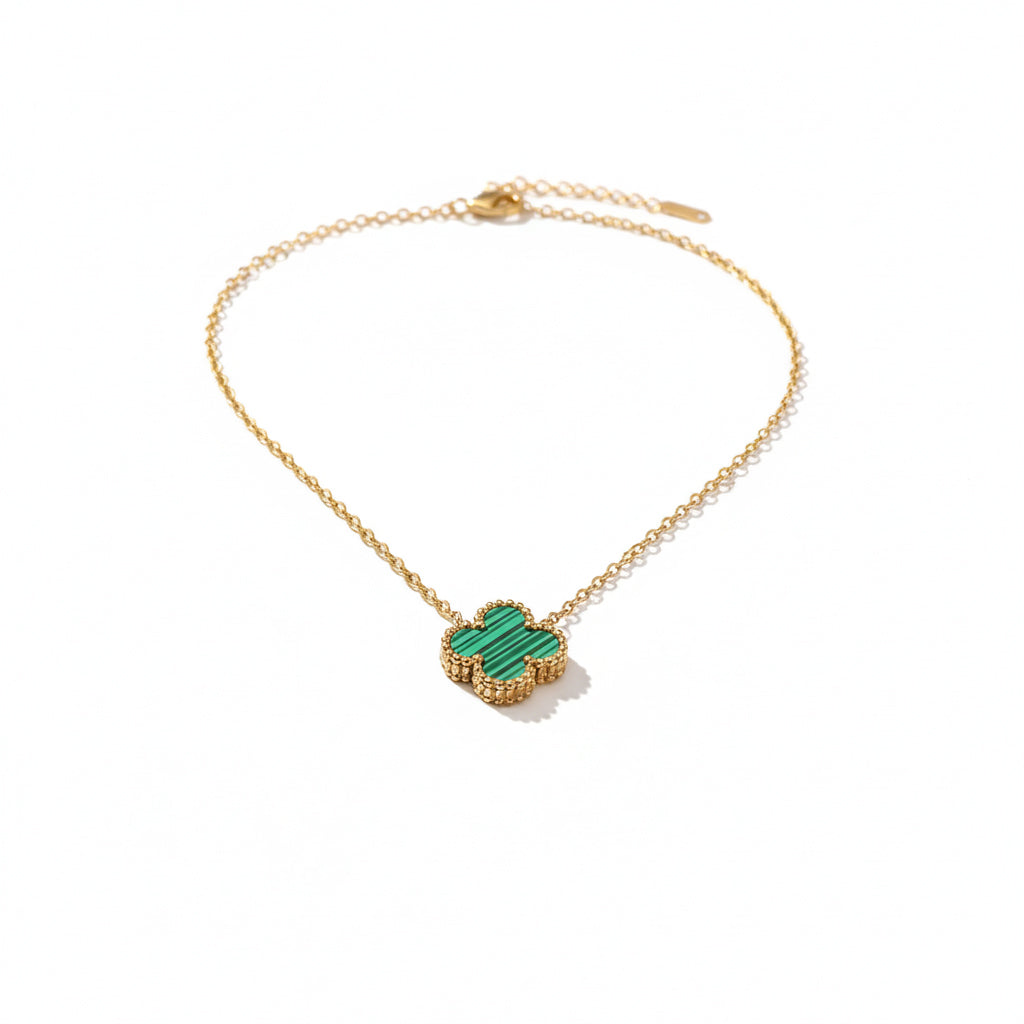 Green Flower Chain Pendant