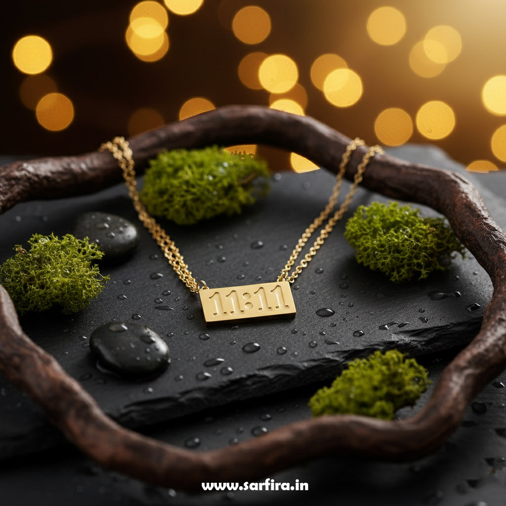 Anti-Tarnish Gold 11:11 Bar Chain Necklace